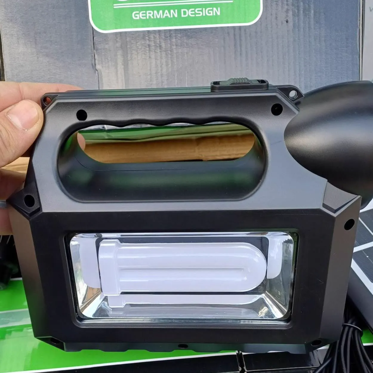 The lantern's built-in light